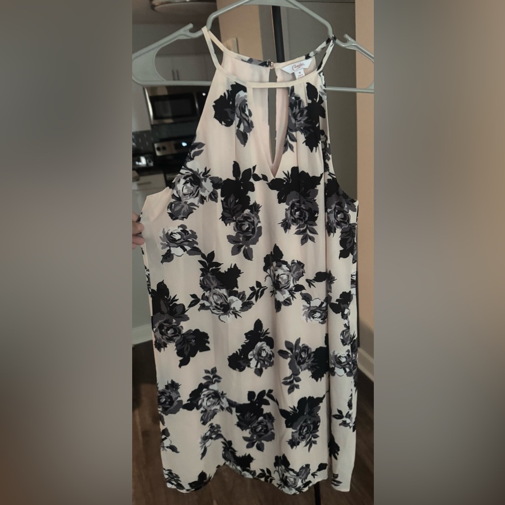 Candie's Light Pink and Black Floral Dress